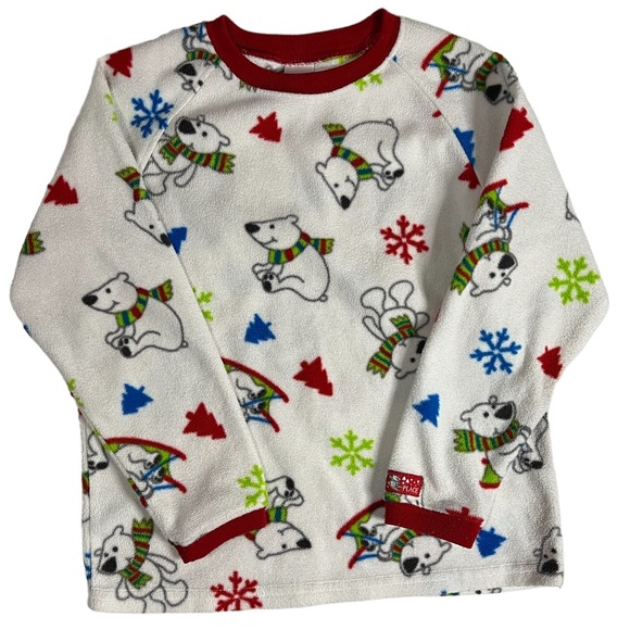 Polar Bear Christmas Pajamas sz 7/8 - Picture 2 of 5